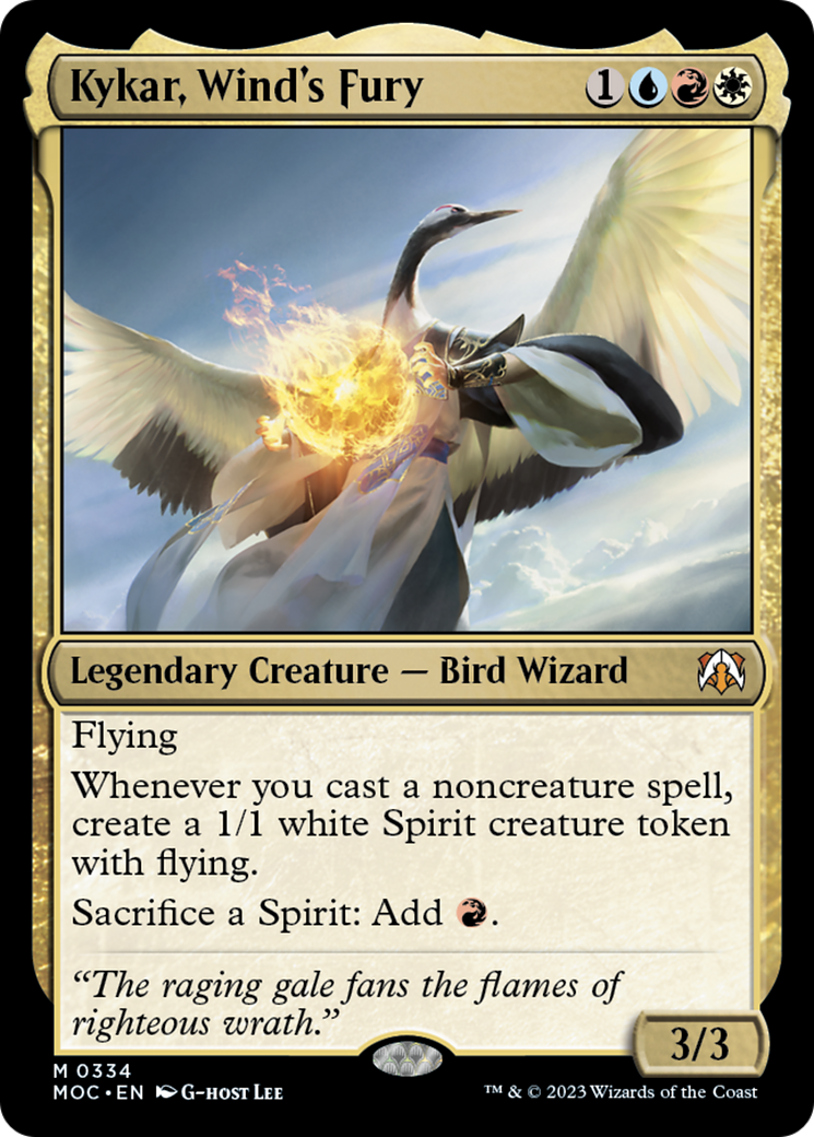 Kykar, Wind's Fury [March of the Machine Commander] | Card Merchant Takapuna
