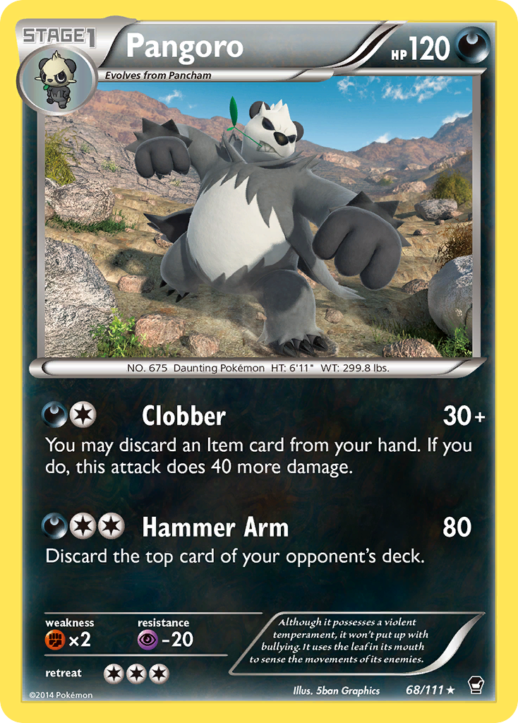 Pangoro (68/111) [XY: Furious Fists] | Card Merchant Takapuna