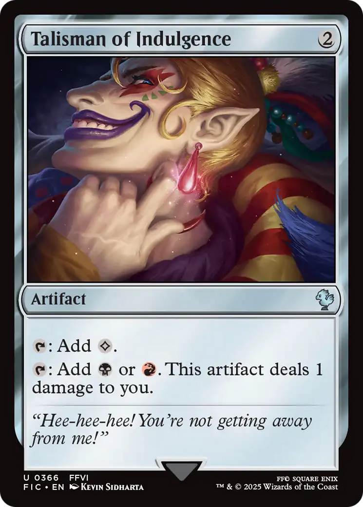 Talisman of Indulgence [FINAL FANTASY Commander] | Card Merchant Takapuna