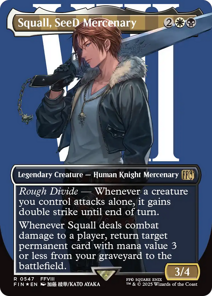 Squall, SeeD Mercenary (Borderless) (Surge Foil) [FINAL FANTASY] | Card Merchant Takapuna