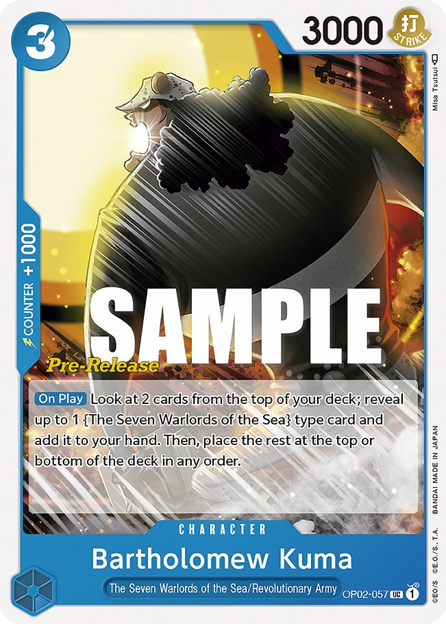 Bartholomew Kuma [Paramount War Pre-Release Cards] | Card Merchant Takapuna