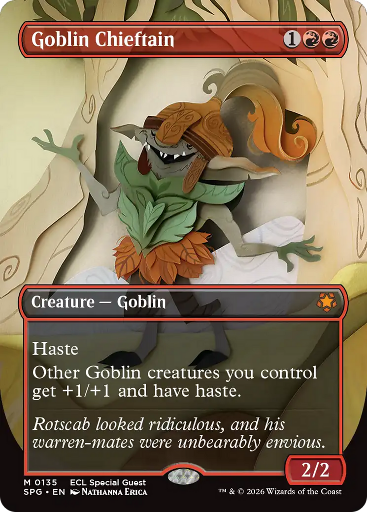 Goblin Chieftain (Borderless) [Lorwyn Eclipsed Special Guests] | Card Merchant Takapuna