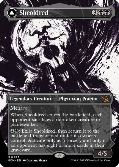 Sheoldred // The True Scriptures (Showcase Planar Booster Fun) [March of the Machine] | Card Merchant Takapuna