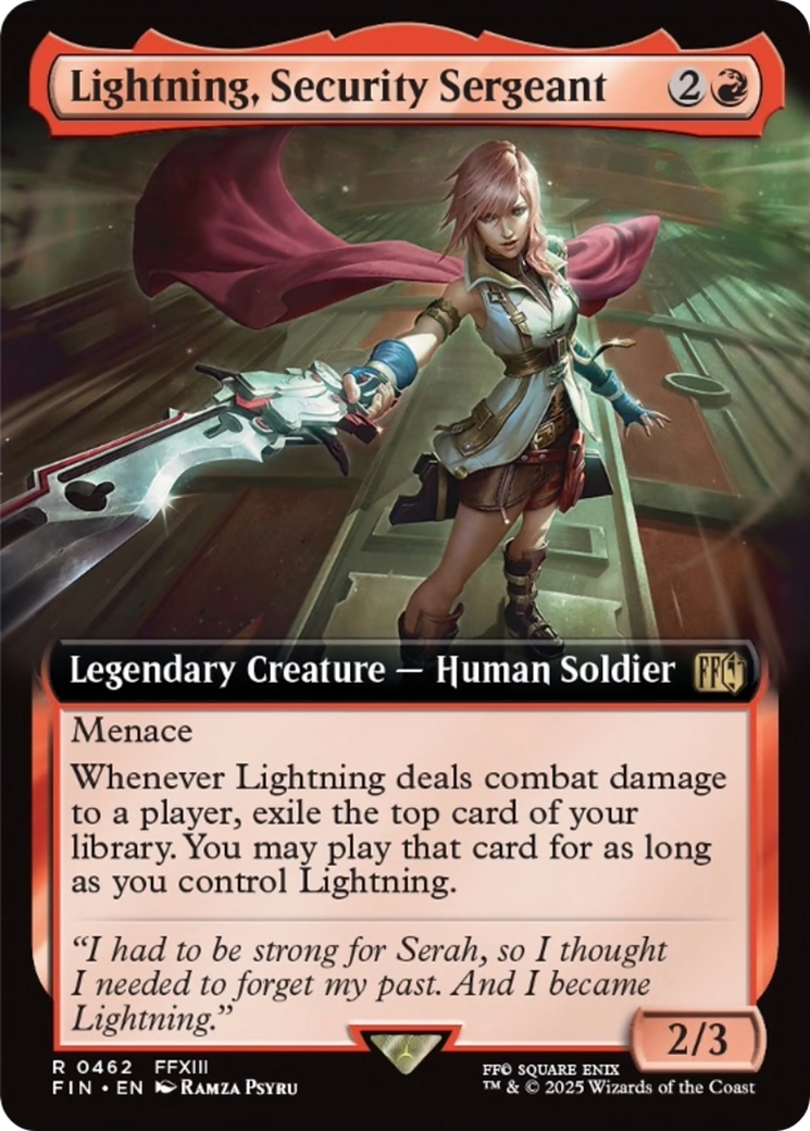 Lightning, Security Sergeant (Extended Art) [FINAL FANTASY] | Card Merchant Takapuna