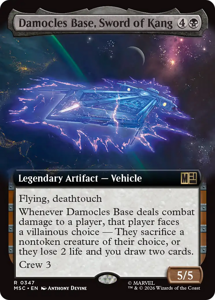 Damocles Base, Sword of Kang (Extended Art) [Marvel Super Heroes Commander] | Card Merchant Takapuna