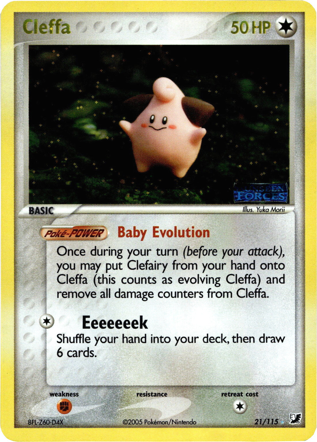 Cleffa (21/115) (Stamped) [EX: Unseen Forces] | Card Merchant Takapuna