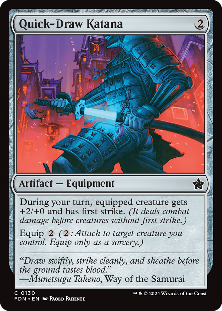 Quick-Draw Katana [Foundations] | Card Merchant Takapuna