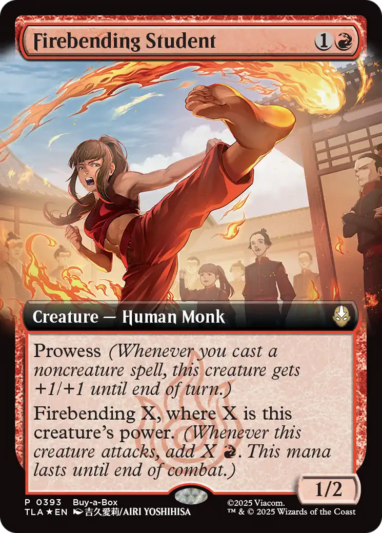Firebending Student (Extended Art) [Avatar: The Last Airbender Promos] | Card Merchant Takapuna
