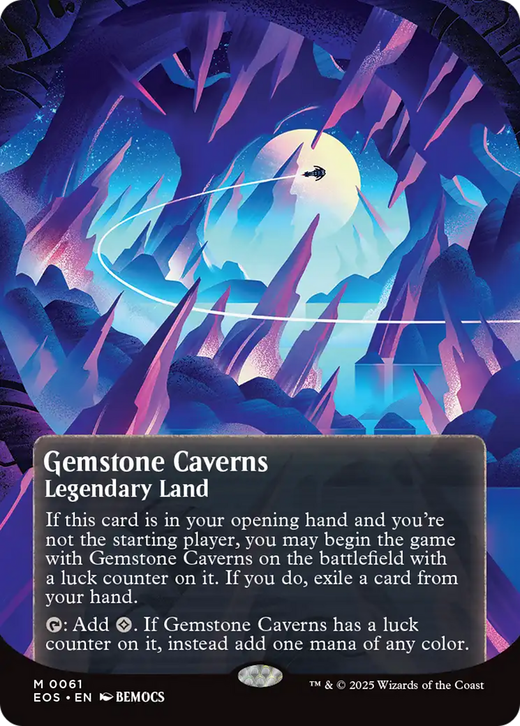 Gemstone Caverns (0061) (Borderless) [Edge of Eternities: Stellar Sights] | Card Merchant Takapuna