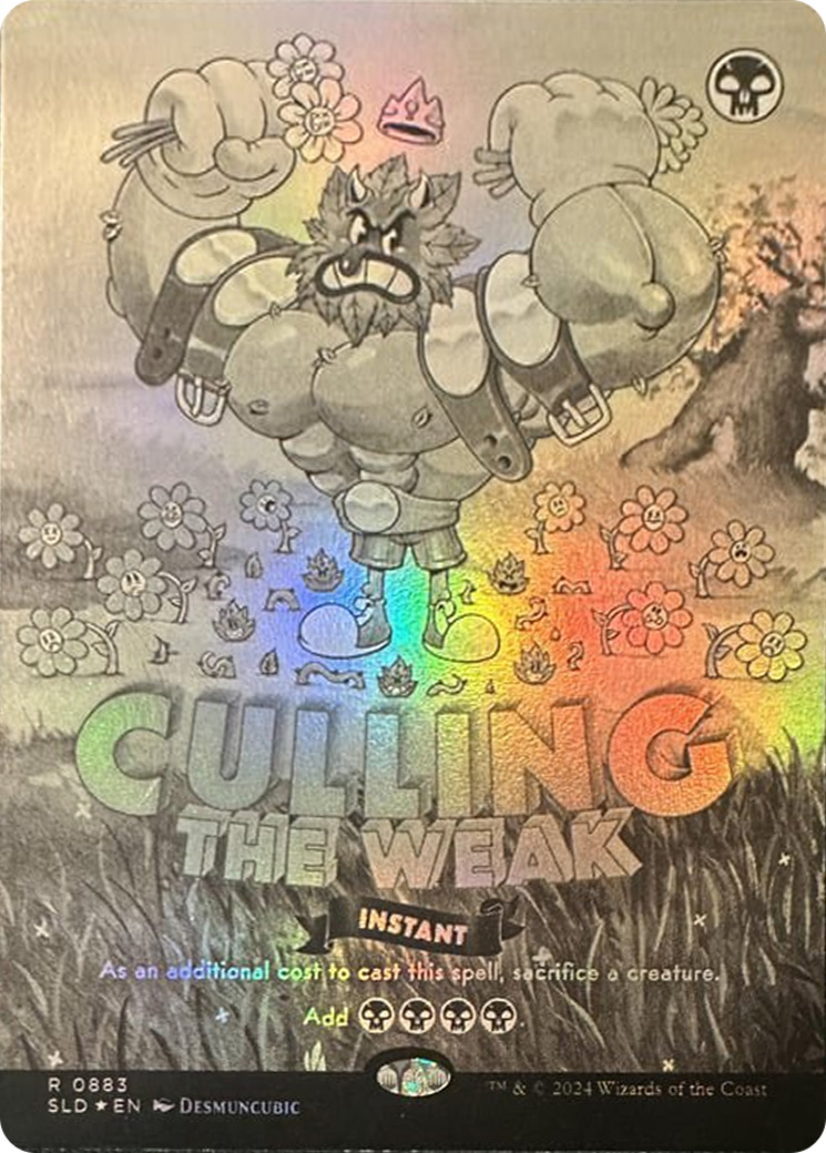 Culling the Weak (Black & White Foil) [Secret Lair Drop Series] | Card Merchant Takapuna