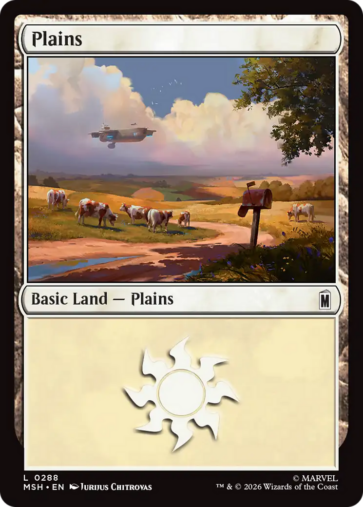 Plains (0288) [Marvel Super Heroes] | Card Merchant Takapuna