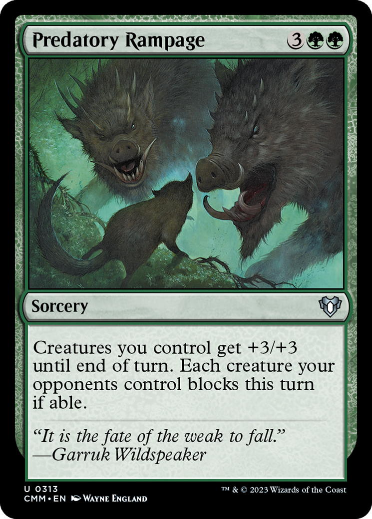 Predatory Rampage [Commander Masters] | Card Merchant Takapuna