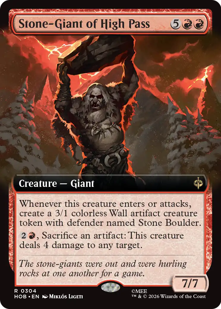 Stone-Giant of High Pass (Extended Art) [The Hobbit] | Card Merchant Takapuna