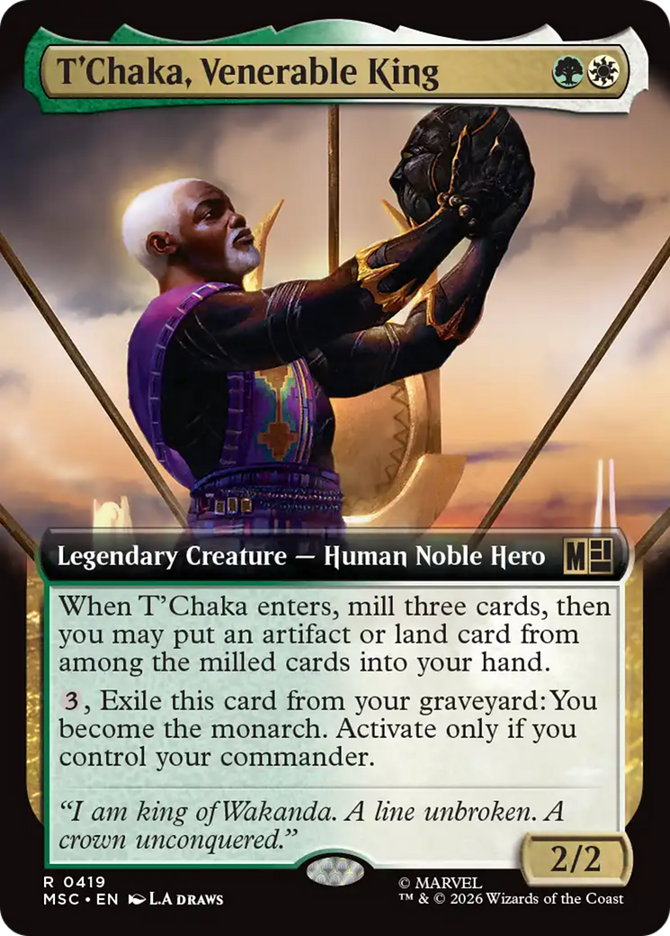 T'Chaka, Venerable King (Extended Art) [Marvel Super Heroes Commander] | Card Merchant Takapuna