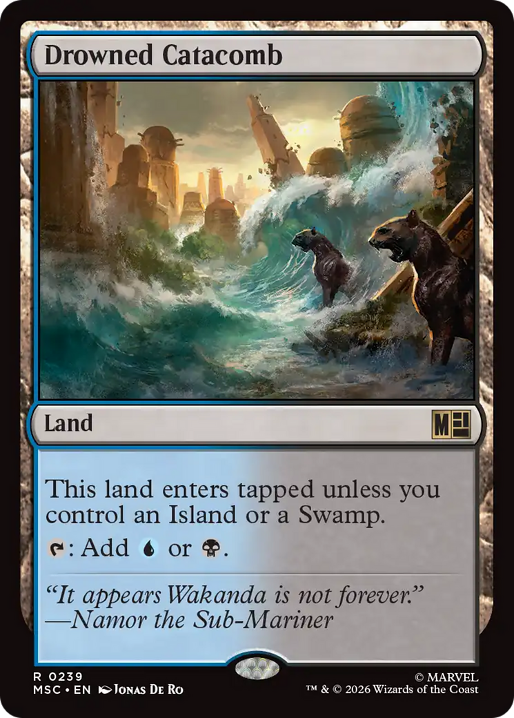 Drowned Catacomb (Surge Foil) [Marvel Super Heroes Commander] | Card Merchant Takapuna