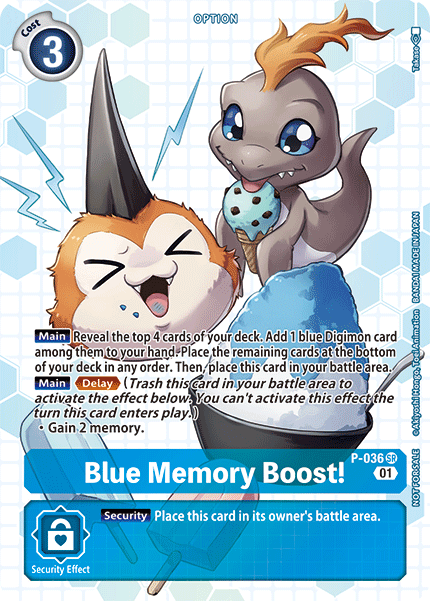 Blue Memory Boost! [P-036] (Box Promotion Pack - Next Adventure) [Promotional Cards] | Card Merchant Takapuna