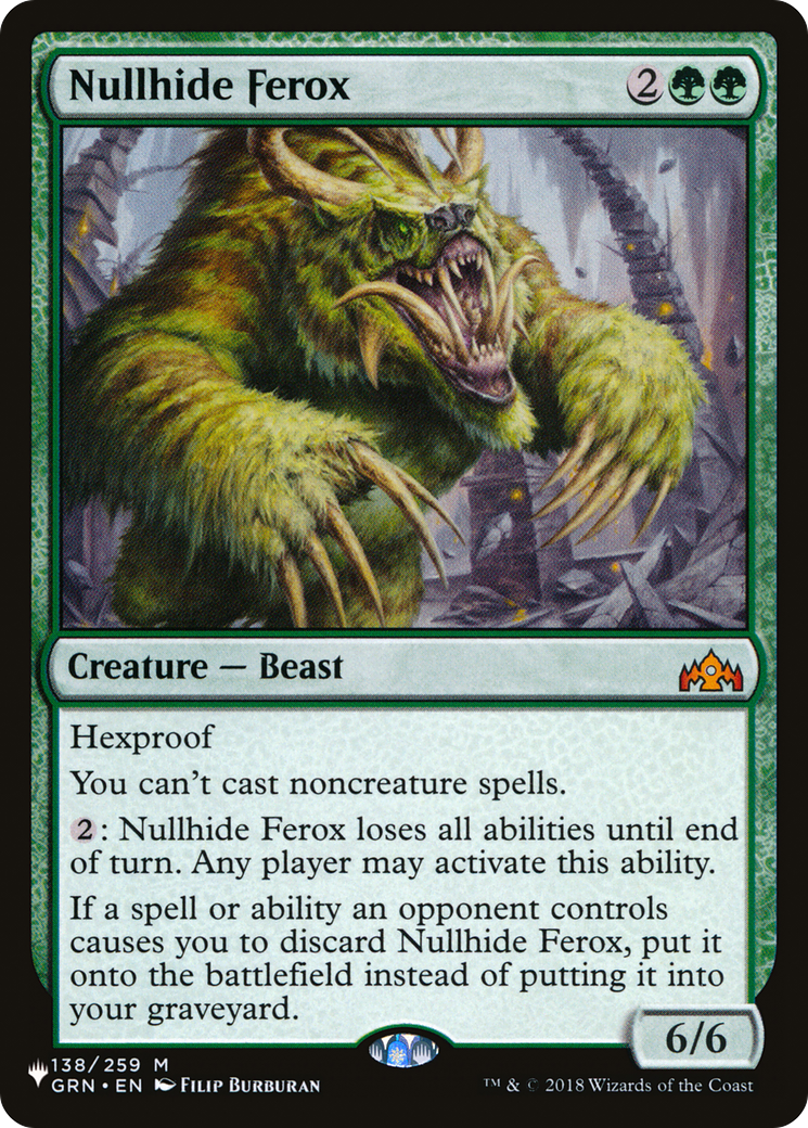 Nullhide Ferox [The List] | Card Merchant Takapuna