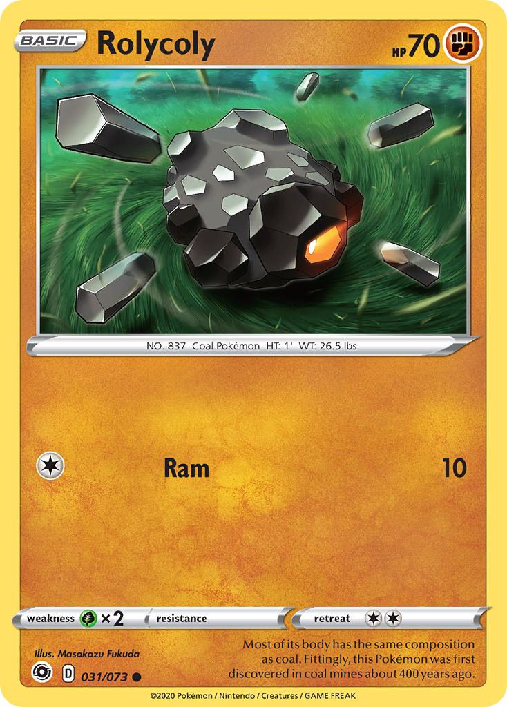 Rolycoly (031/073) [Sword & Shield: Champion's Path] | Card Merchant Takapuna