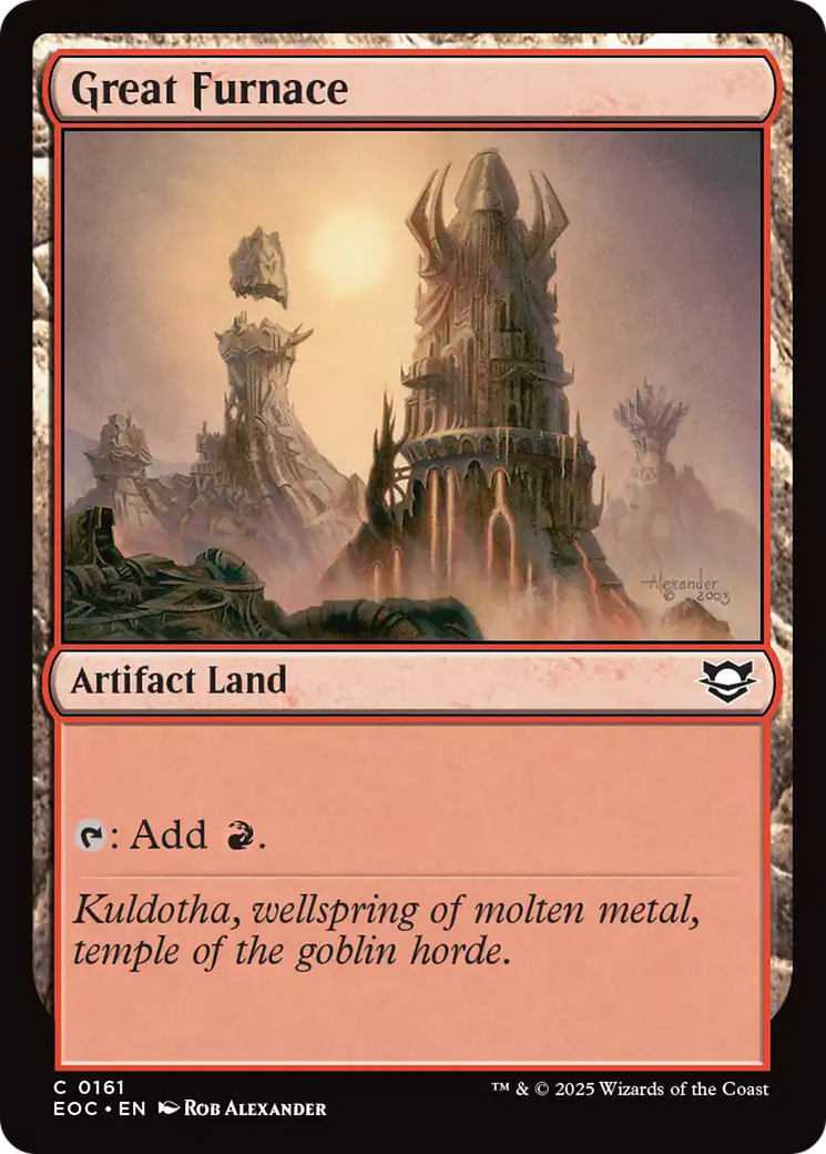 Great Furnace [Edge of Eternities Commander] | Card Merchant Takapuna