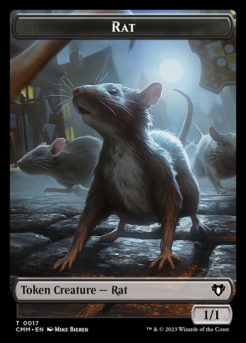 Saproling // Rat Double-Sided Token [Commander Masters Tokens] | Card Merchant Takapuna
