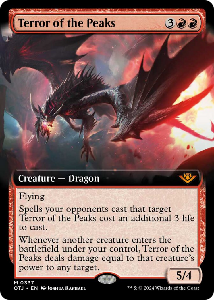 Terror of the Peaks (Extended Art) [Outlaws of Thunder Junction] | Card Merchant Takapuna