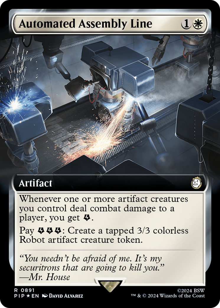 Automated Assembly Line (Extended Art) (Surge Foil) [Fallout] | Card Merchant Takapuna