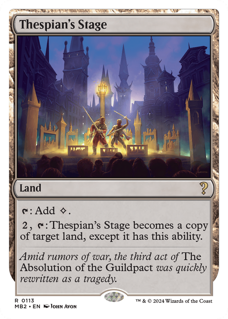 Thespian's Stage (White Border) [Mystery Booster 2] | Card Merchant Takapuna