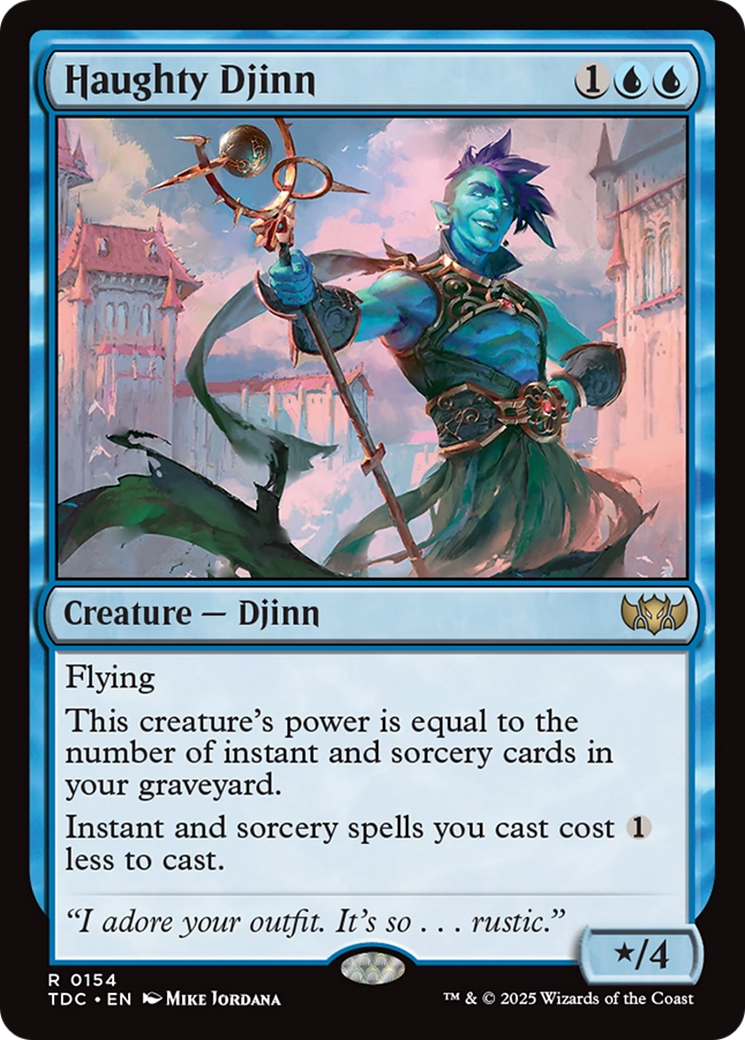 Haughty Djinn [Tarkir: Dragonstorm Commander] | Card Merchant Takapuna