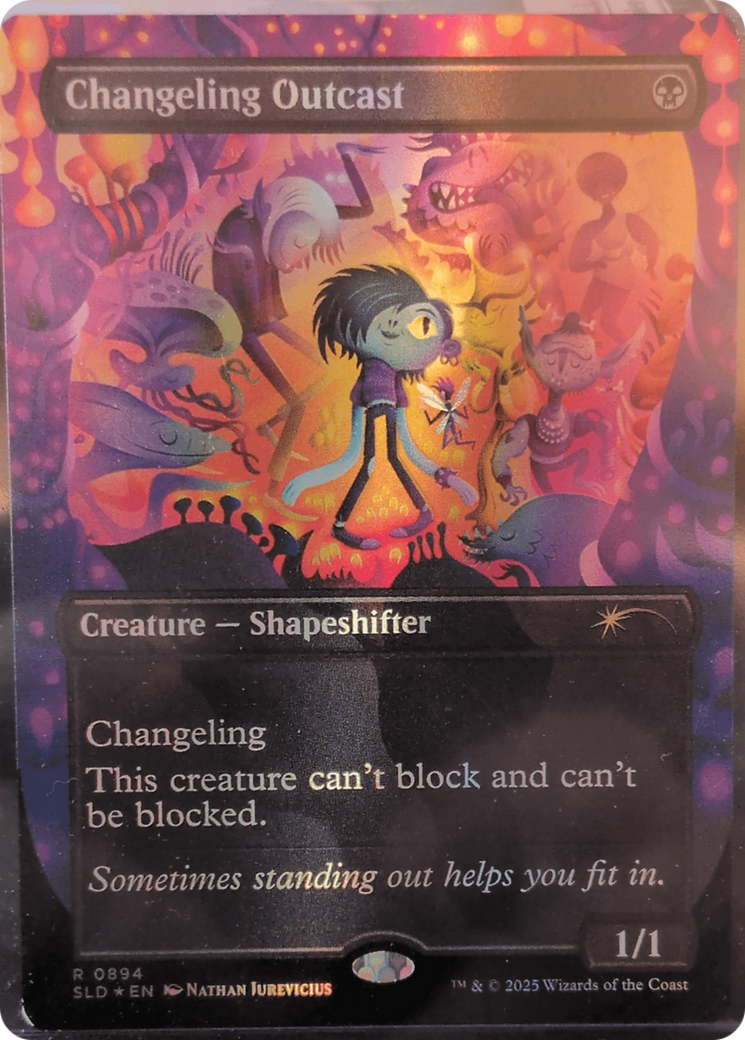 Changeling Outcast (Rainbow Foil) [Secret Lair Drop Series] | Card Merchant Takapuna
