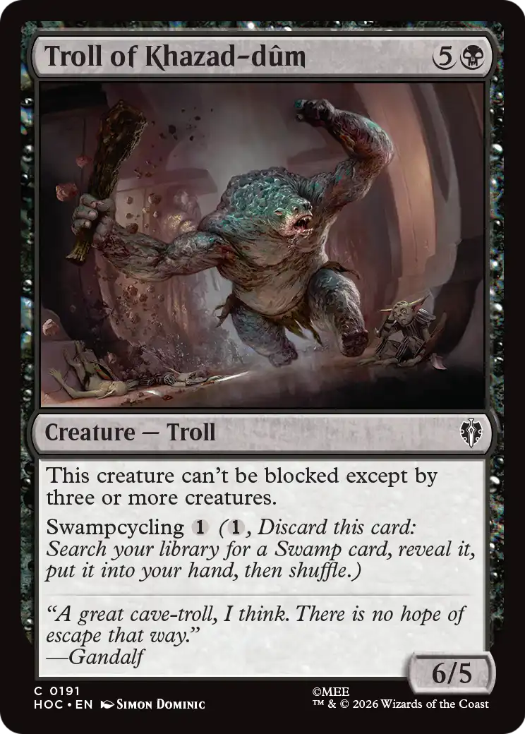 Troll of Khazad-dum [The Hobbit: Eternal-Legal] | Card Merchant Takapuna