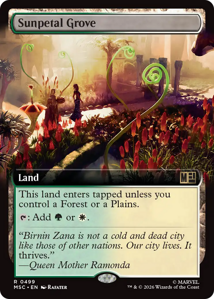 Sunpetal Grove (Extended Art) [Marvel Super Heroes Commander] | Card Merchant Takapuna