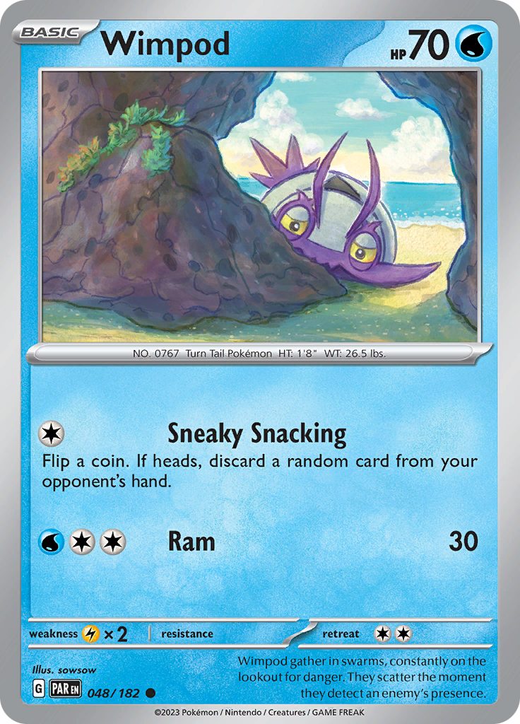Wimpod (048/182) [Scarlet & Violet: Paradox Rift] | Card Merchant Takapuna