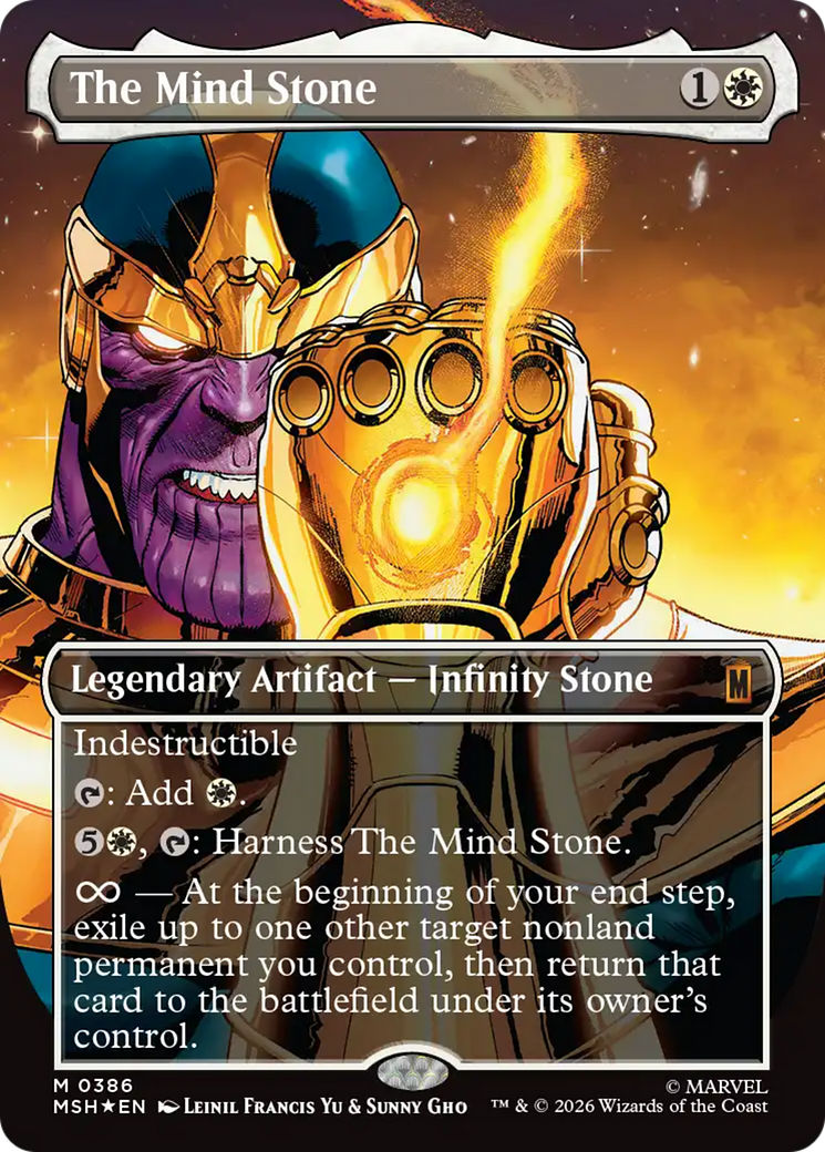 The Mind Stone (Borderless) [Marvel Super Heroes] | Card Merchant Takapuna