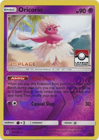Oricorio (55/145) (League Promo 3rd Place) [Sun & Moon: Guardians Rising] | Card Merchant Takapuna