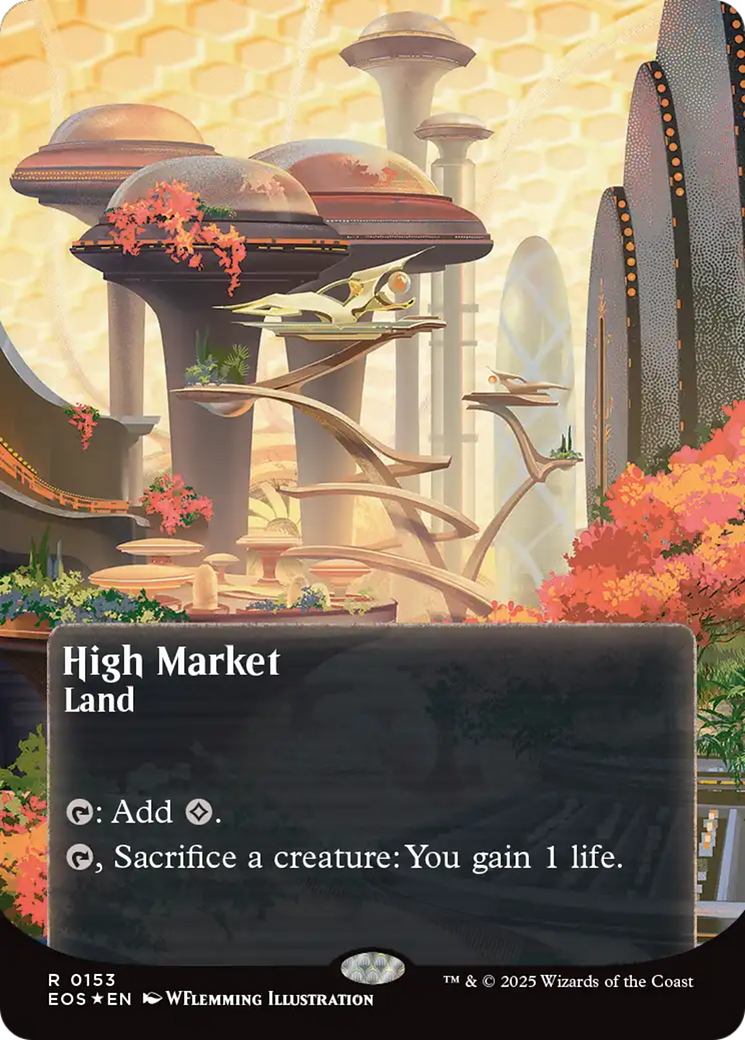 High Market (0153) (Borderless) (Galaxy Foil) [Edge of Eternities: Stellar Sights] | Card Merchant Takapuna
