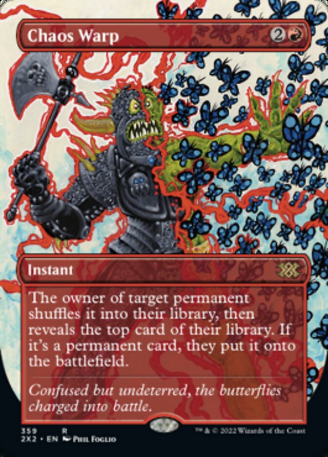Chaos Warp (Borderless Alternate Art) [Double Masters 2022] | Card Merchant Takapuna