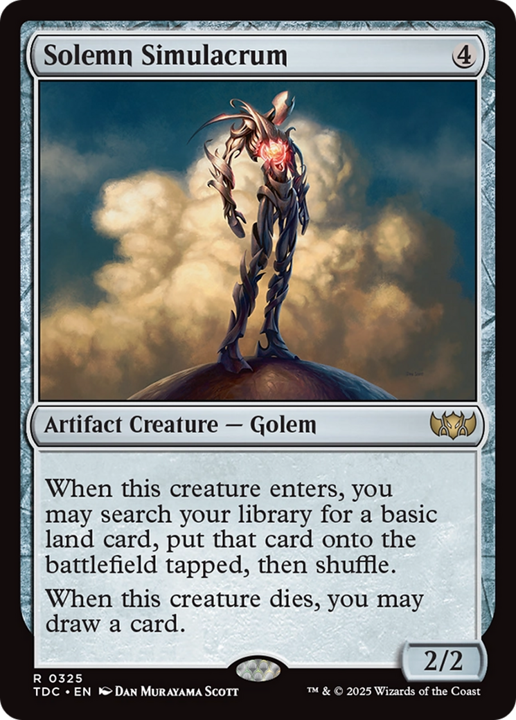 Solemn Simulacrum [Tarkir: Dragonstorm Commander] | Card Merchant Takapuna