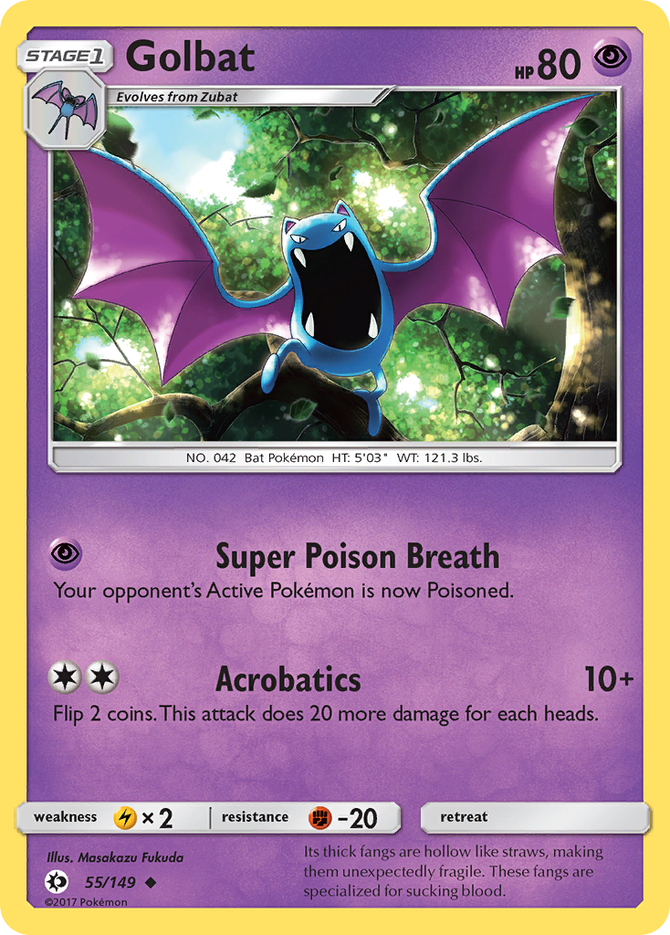 Golbat (55/149) [Sun & Moon: Base Set] | Card Merchant Takapuna