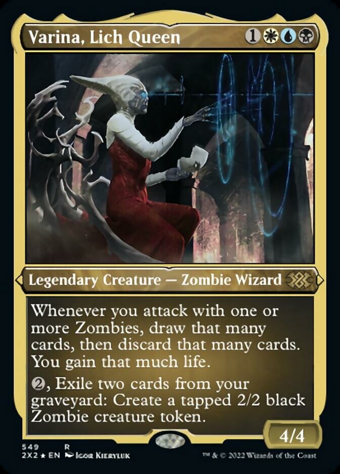 Varina, Lich Queen (Foil Etched) [Double Masters 2022] | Card Merchant Takapuna
