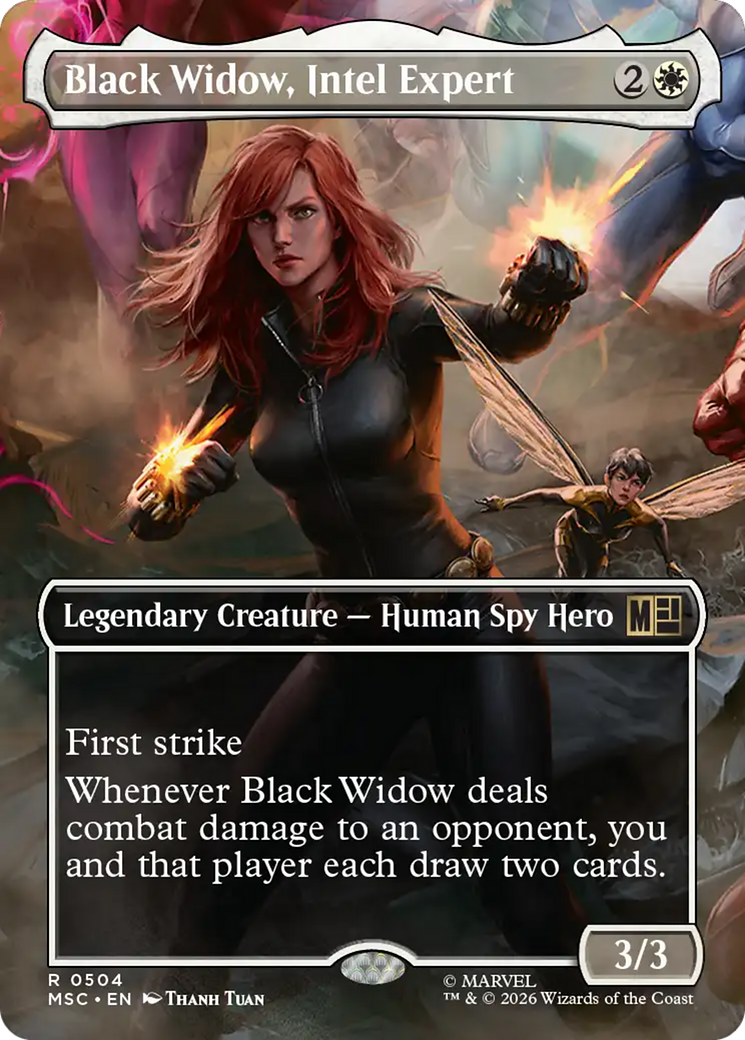 Black Widow, Intel Expert (Borderless) [Marvel Super Heroes Commander] | Card Merchant Takapuna