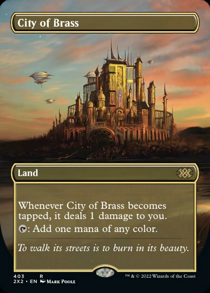 City of Brass (Borderless Alternate Art) [Double Masters 2022] | Card Merchant Takapuna
