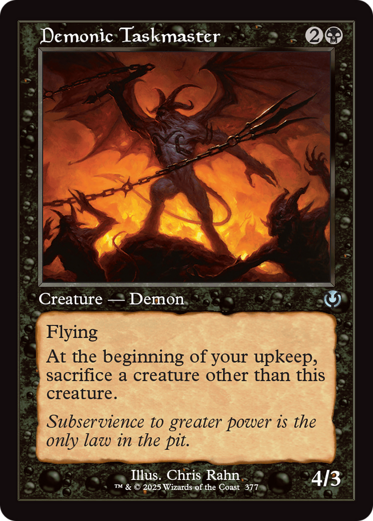 Demonic Taskmaster (Retro Frame) [Innistrad Remastered] | Card Merchant Takapuna
