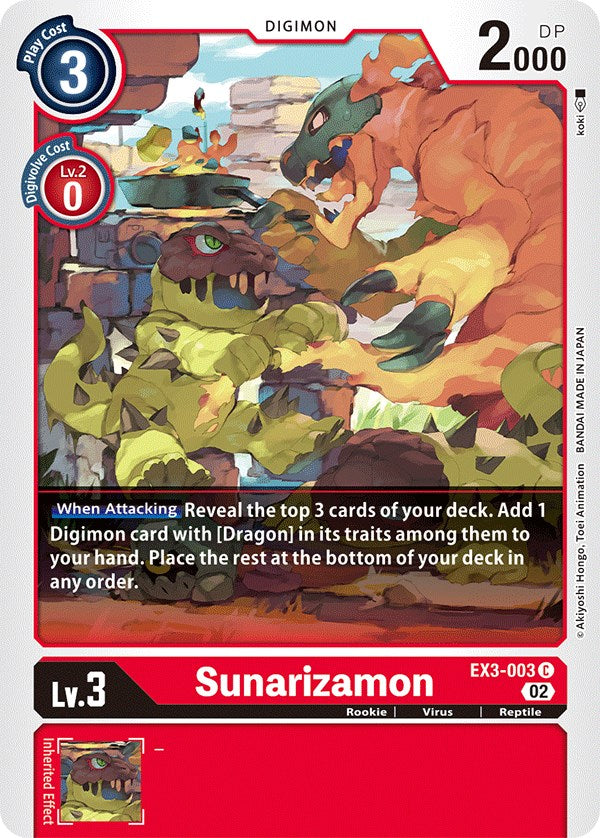 Sunarizamon [EX3-003] [Draconic Roar] | Card Merchant Takapuna