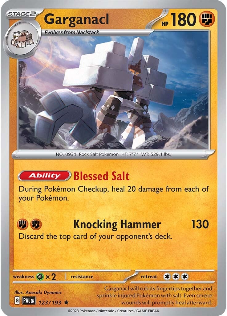 Garganacl (123/193) [Scarlet & Violet: Paldea Evolved] | Card Merchant Takapuna