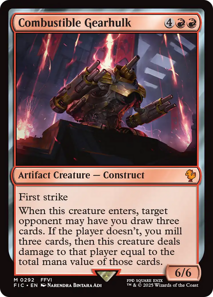 Combustible Gearhulk [FINAL FANTASY Commander] | Card Merchant Takapuna