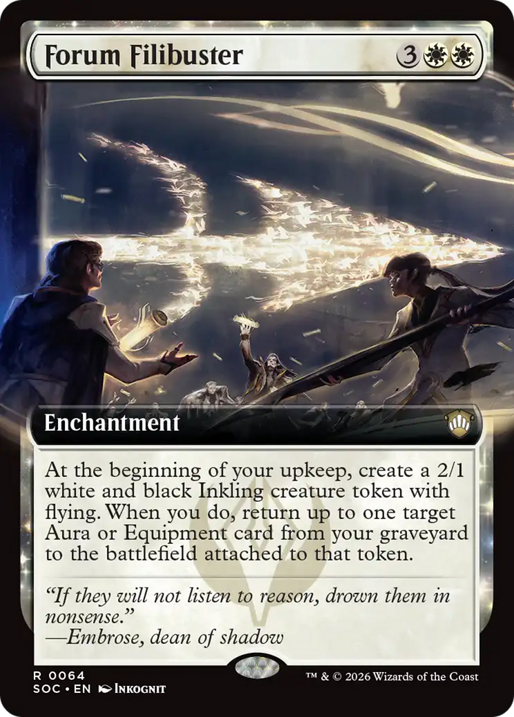 Forum Filibuster (Extended Art) [Secrets of Strixhaven Commander] | Card Merchant Takapuna