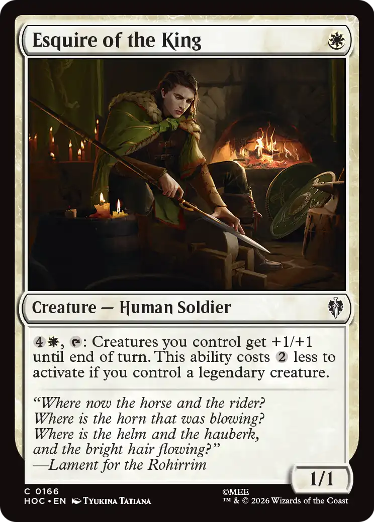 Esquire of the King [The Hobbit: Eternal-Legal] | Card Merchant Takapuna
