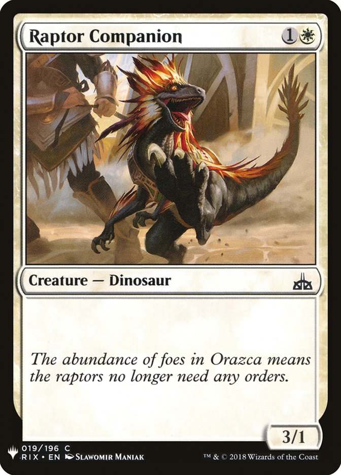 Raptor Companion [Mystery Booster] | Card Merchant Takapuna