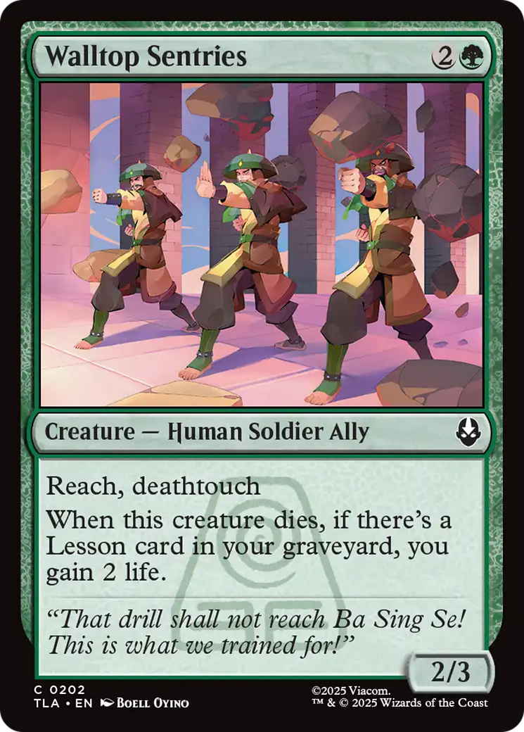 Walltop Sentries [Avatar: The Last Airbender] | Card Merchant Takapuna