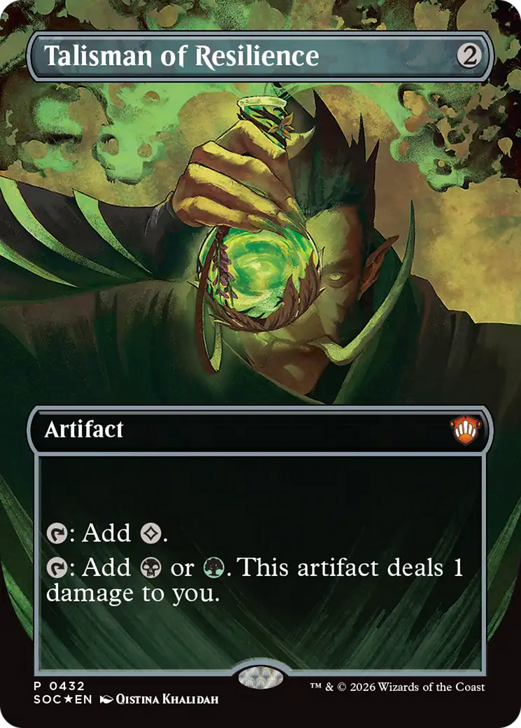 Talisman of Resilience (Borderless) [Secrets of Strixhaven Commander] | Card Merchant Takapuna
